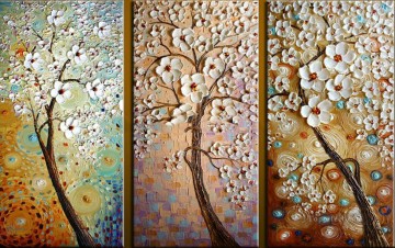  panels Oil Painting - blossom panels 3D Texture